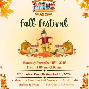 11/15 We are the Future Academy Fall Festival