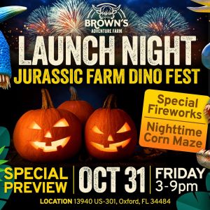 10/31 Jurassic Farm Dino Fest Launch at Brown & Brown Farms