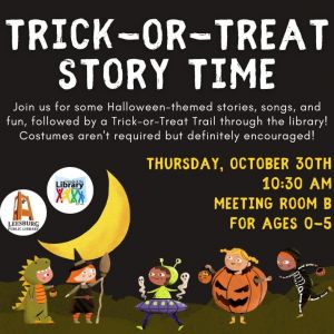 10/30 Trick or Treat Trail at Leesburg Library