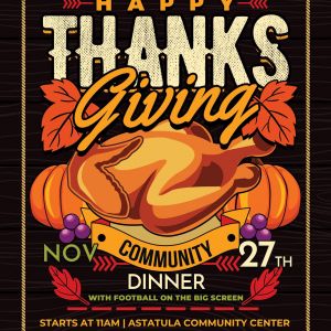 11/27 Thanksgiving Community Dinner in Astatula