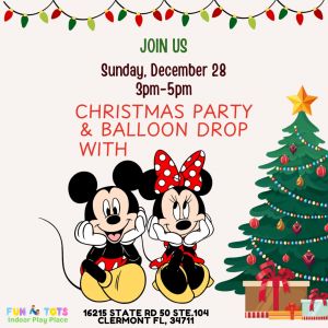 Christmas Party & Balloon Drop at Fun 4 Tots Playground Clermont