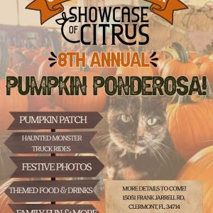 09/18-10/31 Pumpkin Ponderosa at Showcase of Citrus