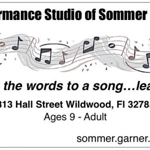 The Vocal Performance Studio of Sommer Michelle Garner
