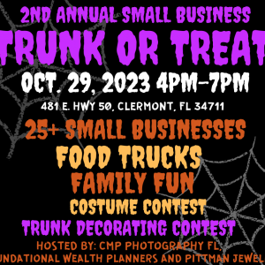 10/29 2nd Annual Small Business Trunk or Treat Event in Clermont