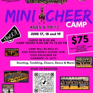 ERHS and Clermont Knights Cheerleading Mini Cheer Camp