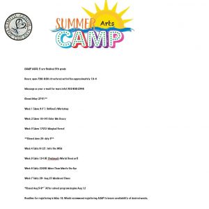 Smith Center For the Arts Summer Camp