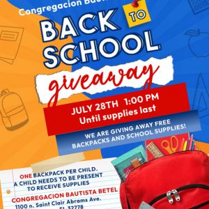 07/28 Back to School Giveaway in Tavares