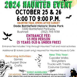 10/25-10/26 Dade's Haunted Event