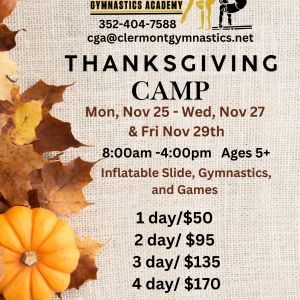 Clermont Gymnastics Academy Thanksgiving Camp