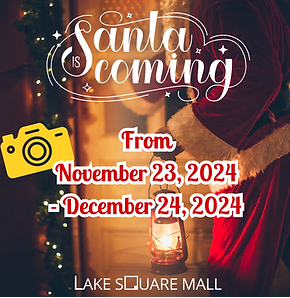 11/23-12/24 Photos with Santa at Lake Square Mall