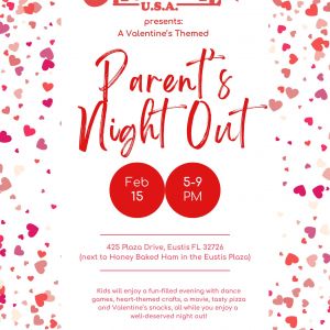 02/15 Parents Night Out - Valentine's Theme at Showtime USA