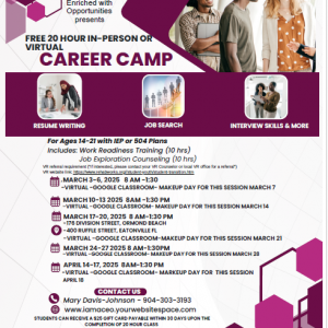 03/03-03/14 Virtual Camp Children Enriched with Opportunities Spring Career Camp