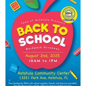 08/02 Town of Astatula Backpack Giveaway